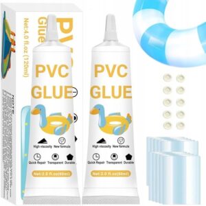 Zestaw Naprawczy Łatki do Naprawy Basenu Pontonu 2szt Klej PVC 120ml